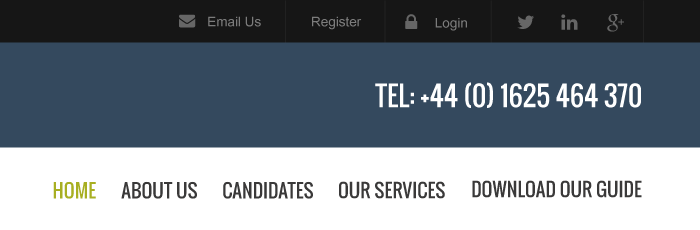 An example of a website's phone number on a navigation bar
